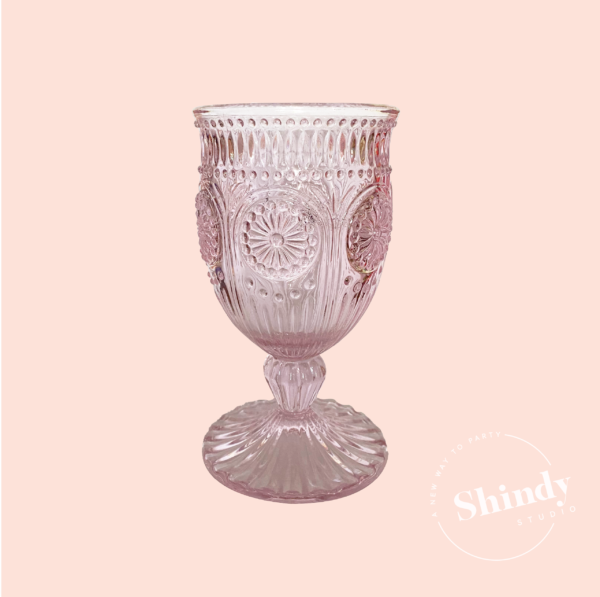 Glass Goblet, Blush